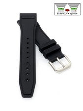Correa de reloj de silicona Premium Easy-Klick modelo Artos negra 20 mm