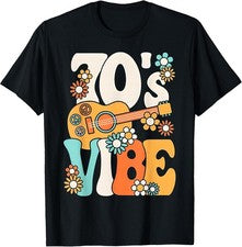 Camiseta estilo retro años 70 con divertido signo de paz para vibraciones de fiesta boho