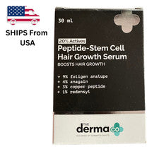 The Derma Co 20% Activo Péptido Células Madre Crecimiento del Cabello Suero 30 Ml Cuidado del Cabello