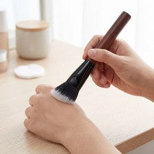 Juego de Pinceles de Maquillaje Facial - Pinceles Sintéticos con Mango de Madera - para Belleza