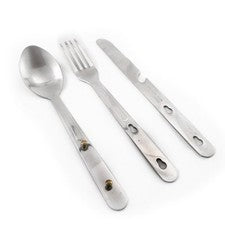 Nuevo Juego de utensilios de camping de viaje al aire libre universal 3 en 1 cuchillo, tenedor, cuchara