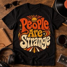 Camiseta Psicodélica The Doors People Are Strange Camiseta Estilo Retro