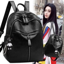 Mochila de día de cuero impermeable de lujo para mujer, bolsa de moda ligera