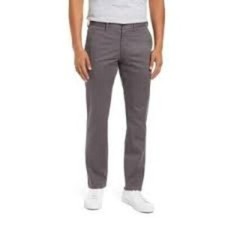 Chinos Nordstrom Fremont 1901 calce atlético para hombre 36 x 32 gris oscuro Academia NUEVO