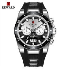 RECOMPENSA Hombres Relojes Deportivos Cronógrafo Reloj Pulsera Hombre Multifunción Reloj Cuarzo