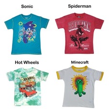Camiseta Character Kids Estilo Vintage Suave Cuello Redondo Niños