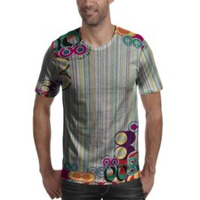 New Retro Art Design Men's Tshirt Fullprint Polyester