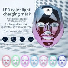 Mascarilla facial LED de luz de 7 colores rejuvenecimiento de la piel cuidado facial terapia anti acné