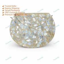 Bolso de mano de moda con aspecto dorado de madreperla para mujer Bolso sin...