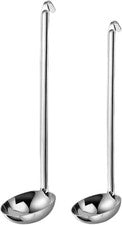 2 Piezas Cucharones Acero Inoxidable 12 Y 10 Pulgadas Cocina Sopa Utensilios