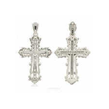 Cruz rusa, colgante cruz ortodoxa de plata 925, русский крест