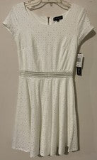 "Vestido My Michelle, para mujer, talla 5, blanco, en capas, estilo corto, ¡nuevo con etiquetas! A4117"