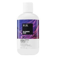 Champú tonificante IGK Blonde Pop púrpura 8 oz latón reducción iluminador