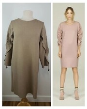 Vestido TRICOT CHIC Beige Para Mujer Talla 6 Italia Diseñador de Lujo