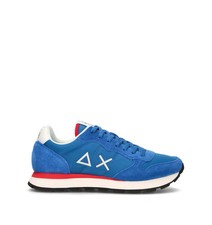 Sun68 Sneakers Uomo Blu Pelle Scamosciata, Tessuto Z36101-58-A126811