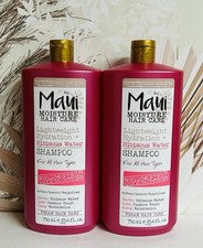 Paquete de 2 champú hidratante para el cuidado del cabello Maui Moisture ~ agua de hibisco 25,4 fl oz cada uno