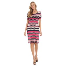 Nuevo con etiquetas Vestido para mujer London Times cuello cuadrado manga corta tejido XLarge