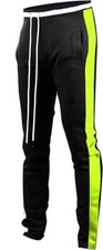 NUEVO HOMBRE Negro Premium Slim Fit Atlético Estilo Urbano Pantalones, Pantalones PEQUEÑOS