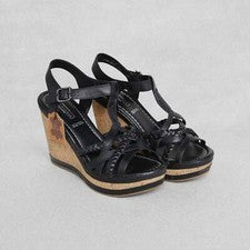 Sandalias de cuña negras 5th Avenue - varias tallas disponibles