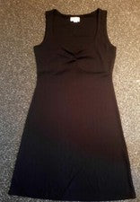 Miss Mujer Girly Moda Vestido Midi Rodilla Largo 40 Negro Raff Escote Nuevo