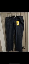 Pantalones de mezclilla elásticos azules CXL by Christian Lacroix para hombre 38 X 30 NUEVO pierna ajustada