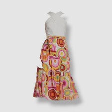 Vestido para mujer Donna Morgan blanco diseño mixto halter con corbata talla 14