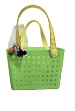 Bolso de Mano VIRAL Mini Bog Estilo Dupe Verde Cesta de Pascua con Dijes - ENVÍO RÁPIDO