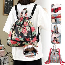 Mochila con cordón Oxford para mujer estampada bolso de moda bolsa de gimnasio de gran capacidad