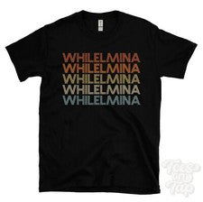 CAMISETA WHILELMINA ESTILO RETRO REPETIDO Hombre y Mujer Novedad Genial Nombre Regalo