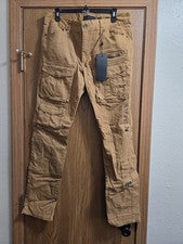 Pantalones cargo Decibal estilo JP23539SNZ para hombre talla 34x32 color trigo