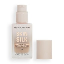 Base de maquillaje Revolution Skin Silk Radiant Satin Serum, ligera, edificable C...