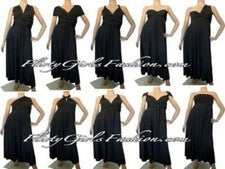 Nuevo con etiquetas Vestido Convertible Coqueto Niñas Moda Para Mujer Medio Azul Marino Multiusos de usar