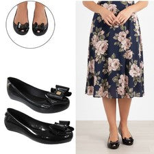 MUJERES DAMAS PEEPTOE PLANO INFORMAL OFICINA LAZO DE GELATINA ZAPATOS SIN CORDONES BALLETS