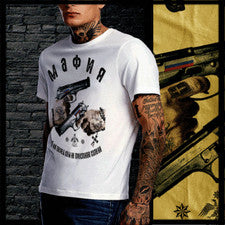 Camiseta Mafia Mafioso Ruso Gángster Prisión Tatuaje Urbano Streetwear Camiseta Nueva