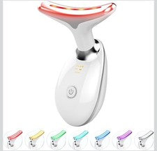 Masajeador Facial Rojo-Luz-Terapia-para-Rostro y Cuello, Rostro S Escultura Blanco