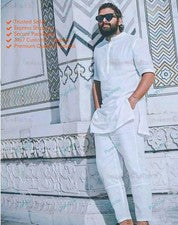 Camisa de moda tradicional india para hombre para hombre Vestido largo de alg...
