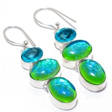 Pendiente de joyería de plata esterlina 925 con piedras preciosas de...