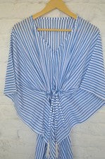 Vestido Caftán Corto Estampado Sanganer 100% Algodón 100% SIN TARIFAS✅0% CARGA SK-44!