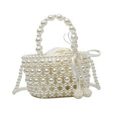 Bolso de Perlas Moda Mujer Bandolera Tote para Aniversario Fiesta en la Playa