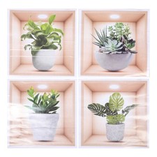 4 piezas calcomanías calcomanías para decoración de pared arte sala de juegos calcomanías para macetas
