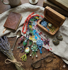 Collares colgantes con cuentas hechos a mano boho florales artesanales conjunto de joyería regalo 6 piezas
