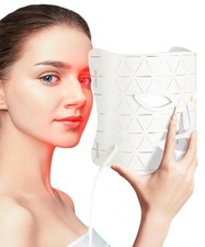 Mascarilla Terapia de Luz LED Mascarilla para el Cuidado de la Piel, Terapia de Luz Roja LED 630nm y 830nm Wa...