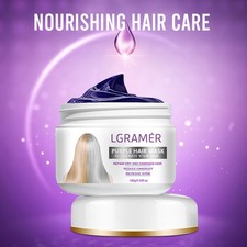 Mascarilla capilar púrpura Lgramer cuidado hidratante nutritivo nueva y sellada 3,53 oz