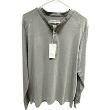 Camisa Southern Hombre Gris Cómoda Cuello Redondo Manga Larga NUEVA CON ETIQUETAS $61
