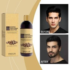 Set de champú y acondicionador para el crecimiento del cabello barba 3 en 1 para hombre cuidado orgánico del cabello