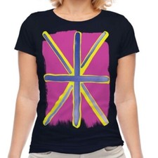 Pop Art Union Jack Moda Mujer Estampado Camiseta Bandera Gran Bretaña GB Equipo