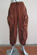 Om YoGa Pantalones Hippie Boho Pantalones Sueltos Estilo Naranja C56