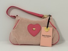 Mini Cartera de Hombro Juicy Couture "Juicy Lovers Club" Rosa Limonada Y2K Nueva con Etiquetas