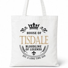 Bolso de Mano TISDALE Casa del Apellido Algodón Idea de Regalo