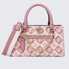 Bolso de Hombro Guess Rosa Crema Cadena Bandera Logo Y2k Convertible
